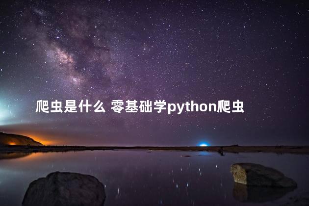 爬虫是什么 零基础学python爬虫